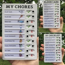 Wall Mount Elder Daily Care Checklist Board Reusable My Chor