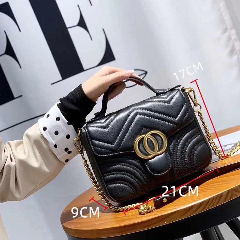 2020新款小香头层牛皮时尚菱格包包 唐王保罗女士包袋