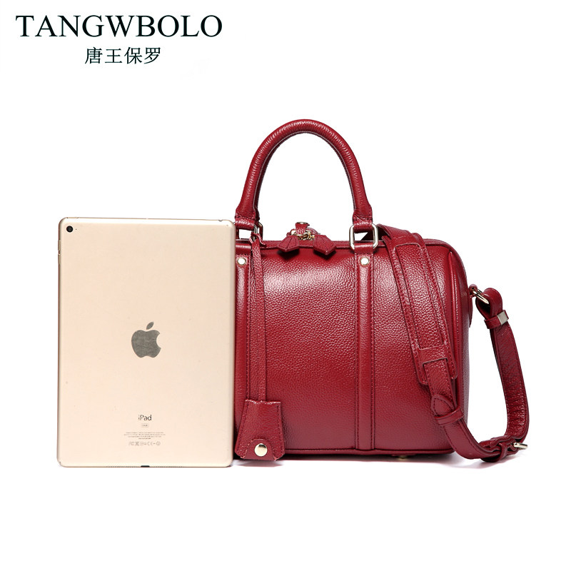 真皮2020新款女士大容量波士顿包 唐王保罗女士包袋