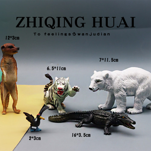 一套仿真动物模型老虎小狗鸟剑齿虎狐朦白熊海象森林摆件礼物玩具 - 图2