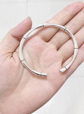 复古潮款个性霸气开口手镯 欧美ins时尚双龙头 竹节 麻花手环手镯