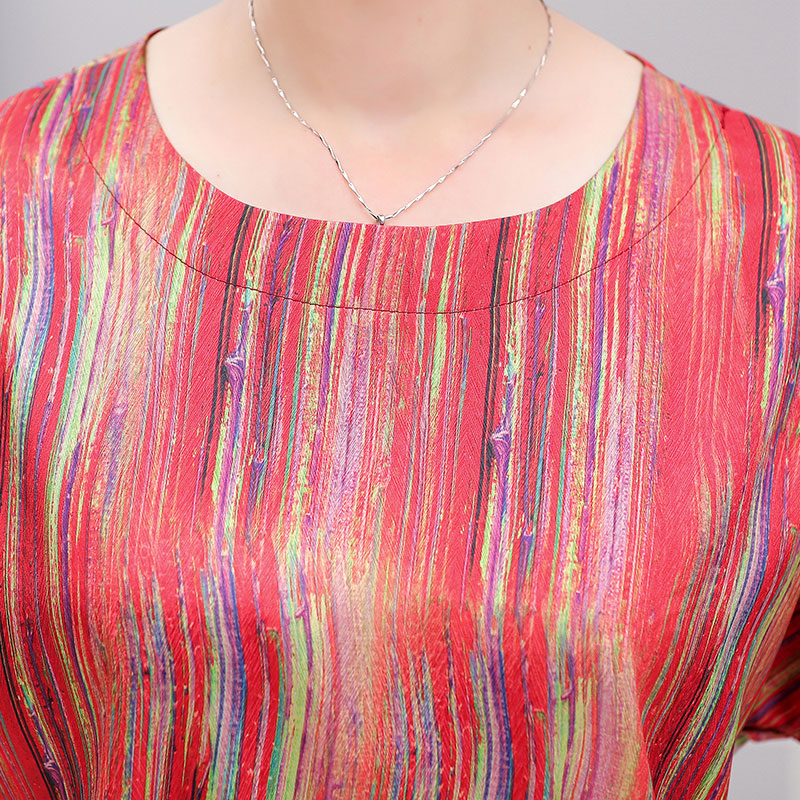 巴宝兹旗舰店中老年女装夏装新款上衣裤子两件套中年妇女夏季短袖时尚套装1