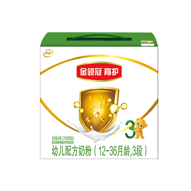 新国标】伊利金领冠3段育护盒装幼儿奶粉1200g克三段连包官方正品-图2