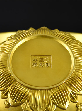 纯黄铜聚宝盆摆件招家居