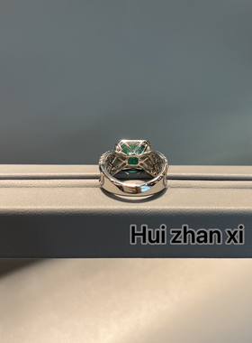 Hui zhanxi 培育祖母绿加宽戒臂收腰款3ct戒指