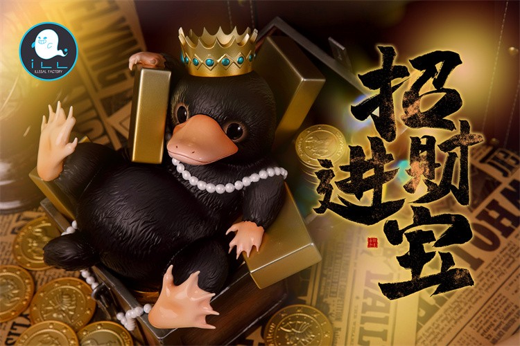 梦想小镇 ILL地下工厂 招财嗅嗅 手办雕像 - 图0