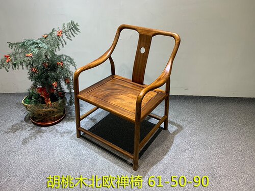新中式餐椅实木靠背椅北欧休闲椅餐厅座椅酒店椅茶桌椅Y椅扶手椅 - 图2