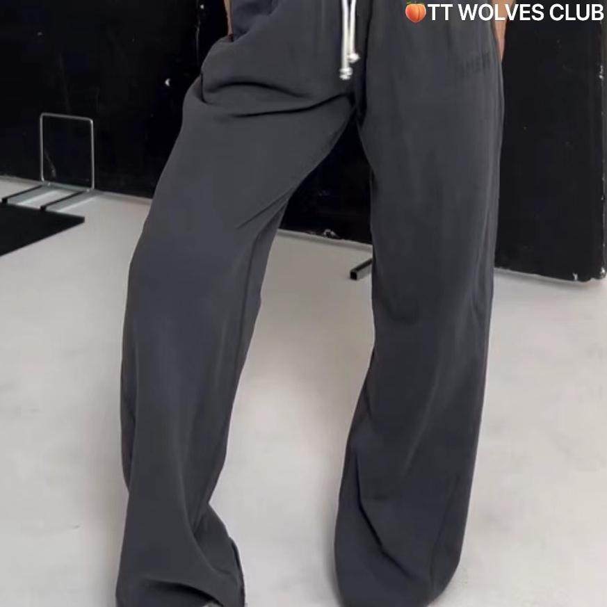 轻薄垂感TTWOLVES全棉水洗300g全棉女士健身运动阔腿直筒卫裤E10,淘宝优惠券,粉丝福利购,淘宝优惠卷