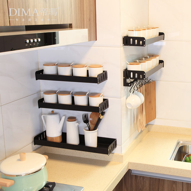 Kitchen rack without drilling condiment storage rack