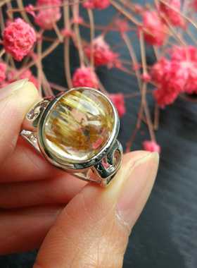 招财利器～板钛晶戒指