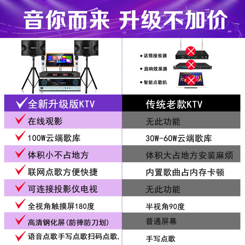万利达家庭ktv家用卡包音箱 恰声电器KTV/卡拉OK音箱