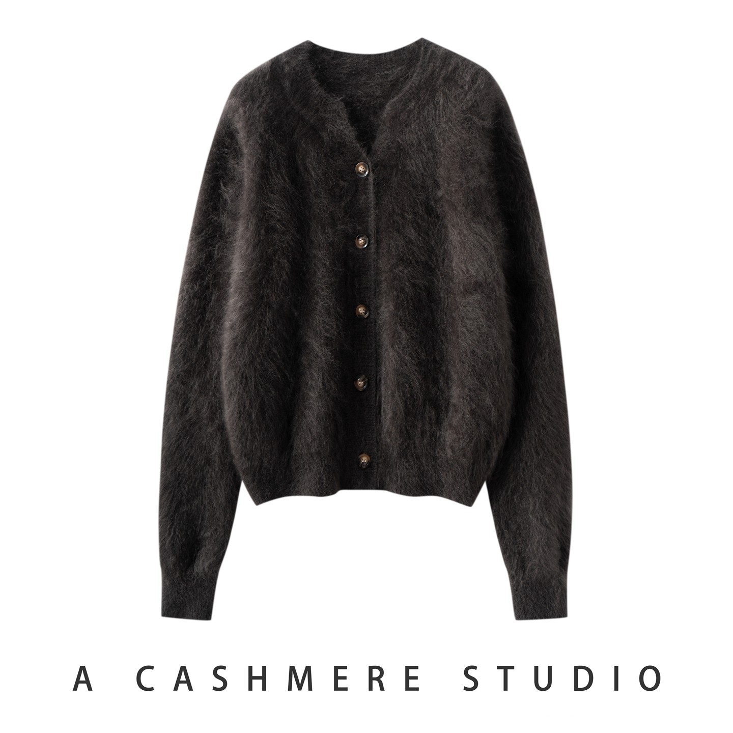 2025秋冬新款女剪刀领拉绒100%山羊绒衫加厚针织时尚开衫宽松外套,淘宝优惠券,粉丝福利购,淘宝优惠卷