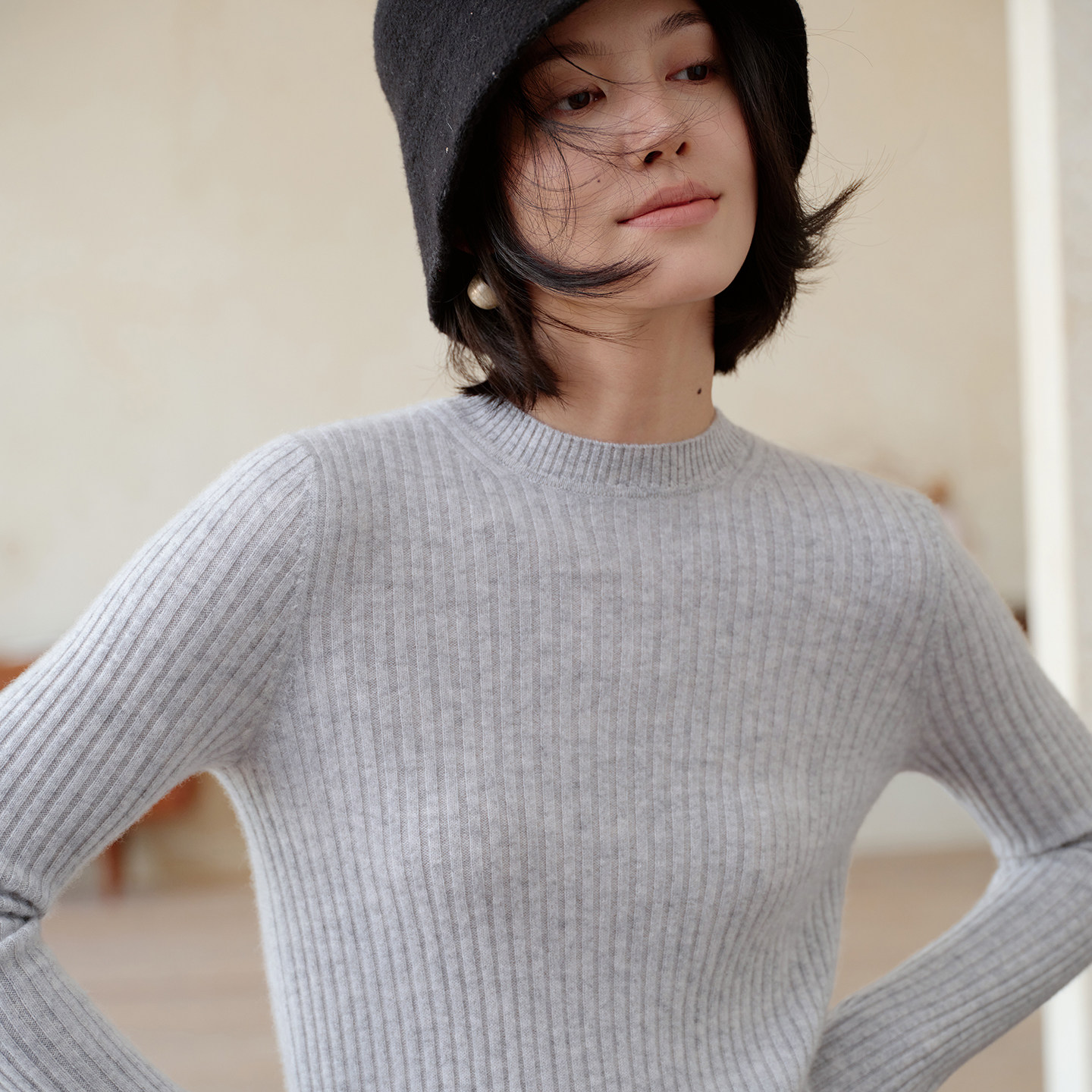 康赛妮纱线~圆领100纯山羊绒衫女毛衣秋冬新款修身百搭针织打底衫,淘宝优惠券,粉丝福利购,淘宝优惠卷