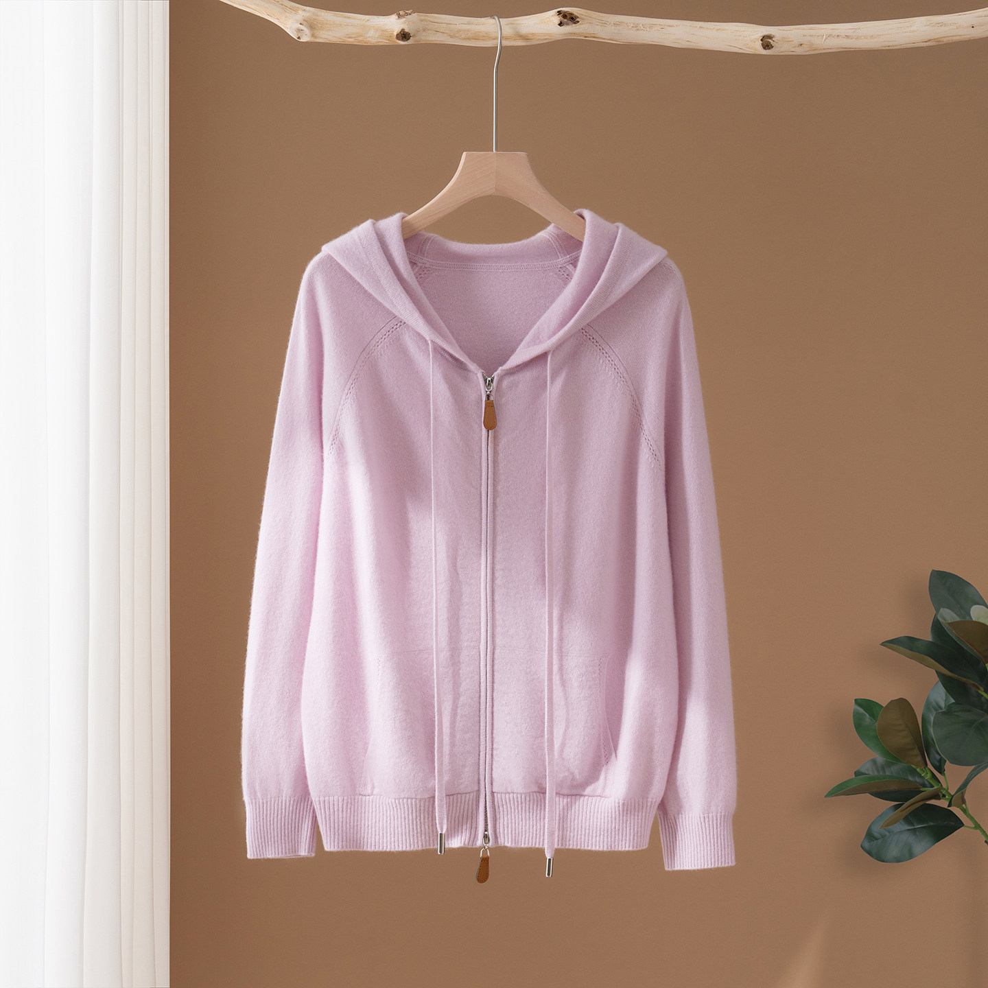 25秋冬新款100%纯山羊绒衫女连帽针织开衫休闲毛衣外套卫衣打底衫,淘宝优惠券,粉丝福利购,淘宝优惠卷