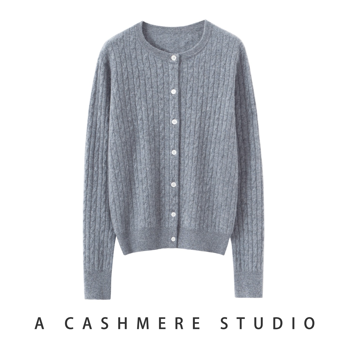 2025秋冬新款100%山羊绒圆领针织开衫纯色宽松外搭长袖上衣女毛衣,淘宝优惠券,粉丝福利购,淘宝优惠卷