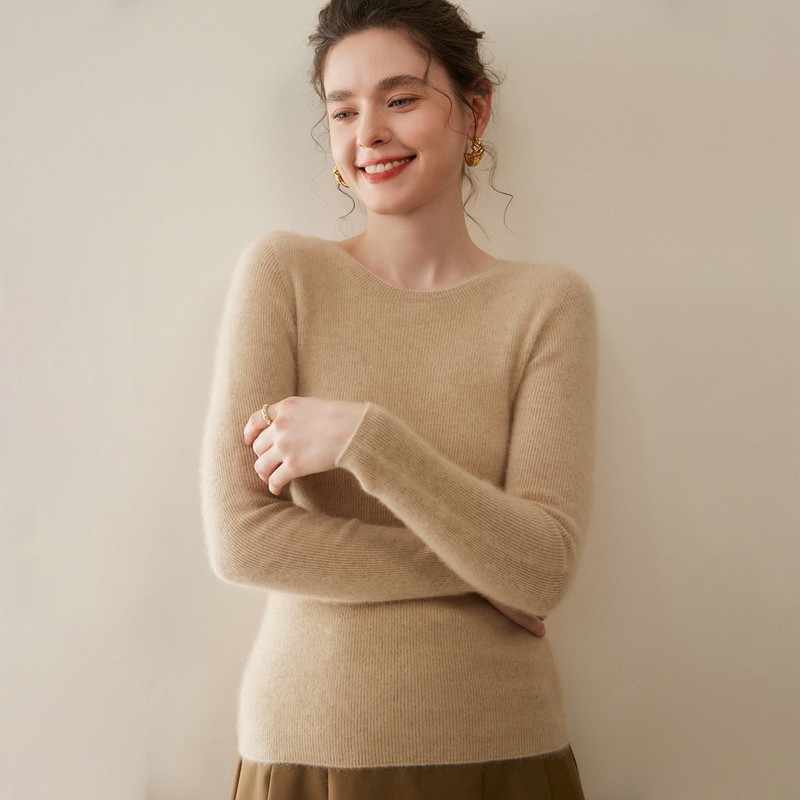 2025秋冬新款一体无缝纯色纯山羊绒衫女圆领修身毛衣羊毛针织打底,淘宝优惠券,粉丝福利购,淘宝优惠卷