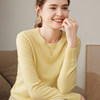 Round neck 100% pure cashmere sweater for women with high-end autumn and winter new high-end top loose base knitted sweater