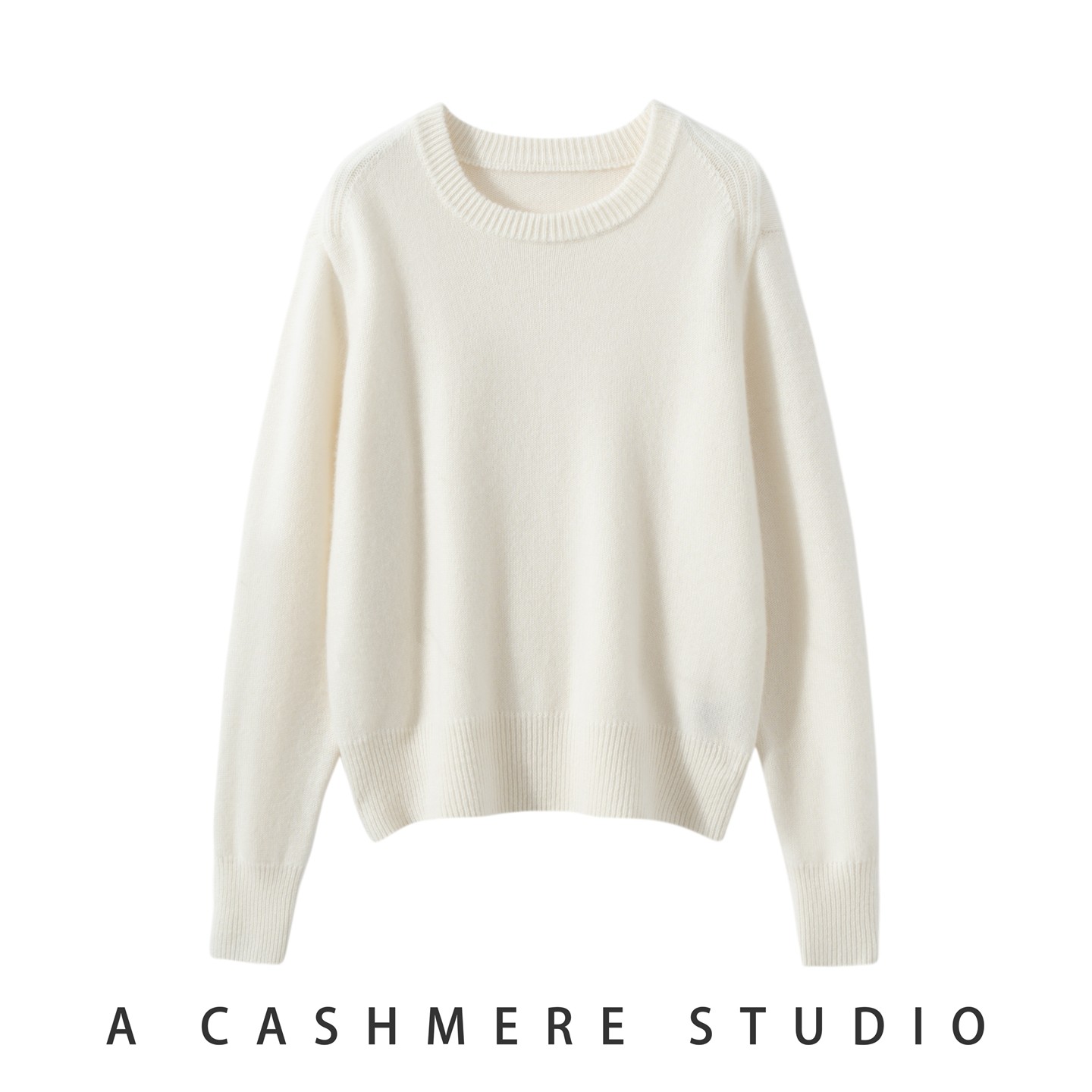 2025秋冬新款100%山羊绒衫女圆领加厚打底宽松百搭套头毛衣针织衫,淘宝优惠券,粉丝福利购,淘宝优惠卷