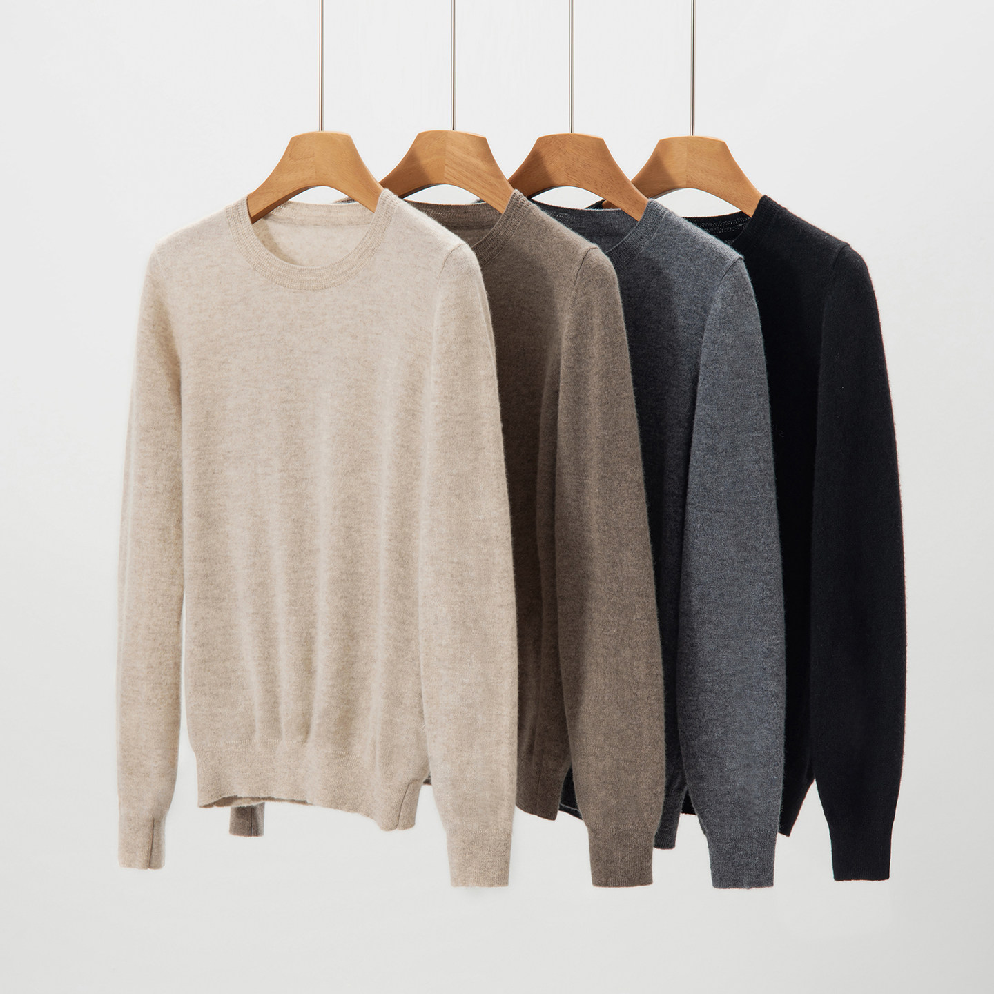 秋冬新款精纺圆领羊绒衫女100%山羊绒宽松简约百搭纯色针织打底衫,淘宝优惠券,粉丝福利购,淘宝优惠卷