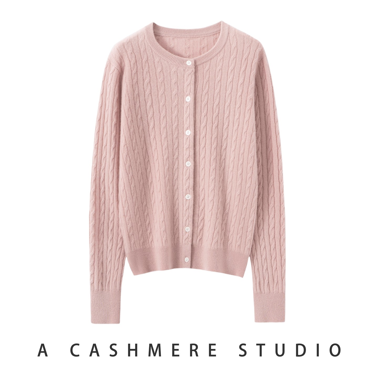 2025秋冬新款100%山羊绒圆领针织开衫纯色宽松外搭长袖上衣女毛衣,淘宝优惠券,粉丝福利购,淘宝优惠卷