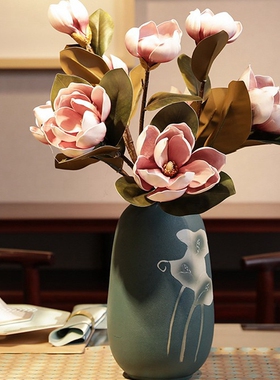 新中式泡沫玉兰仿真花客厅装饰花