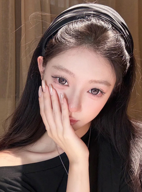 白色褶皱宽边发箍女2026新款高端显发量高级感运动头箍发卡发饰夏