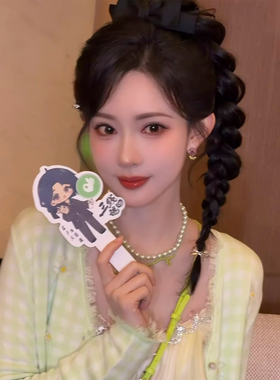 孟子义同款黑色蝴蝶结发夹女2026新款高端头饰高颅顶公主头发饰