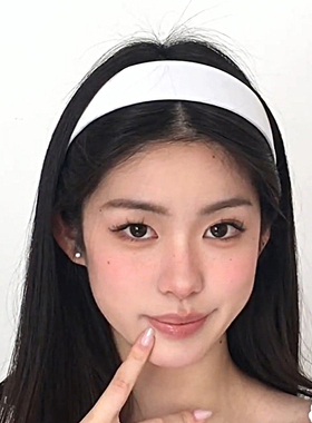 纯白海岛！白色宽边缎面发箍女款2026年新款超好看的头箍头饰发卡