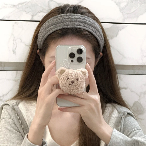 纯色毛线针织麻花宽边发箍女高颅顶气质头箍日常外戴压发头饰发饰 - 图1