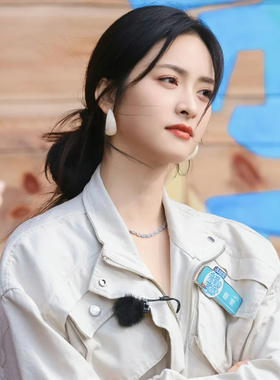 沈月同款米白大圆圈耳环复古港风百搭气质显脸小女士耳圈C型耳饰