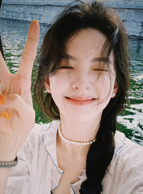 许我耀眼赵露思许妍同款珍珠项链女2025新款爆款轻奢小众锁骨链夏