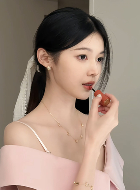 白色蕾丝发巾绑发配饰发带皮筋头绳女2026年新款洋气时尚扎发头饰