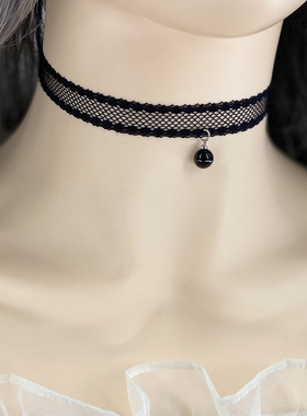 女黑色蕾丝颈链配饰复古网红颈饰
