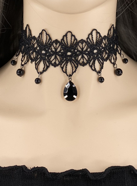 颈链项圈锁骨链女韩国时尚简约黑色性感脖子饰品颈带短款项链