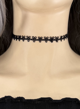 简约蕾丝choker颈带锁骨链女