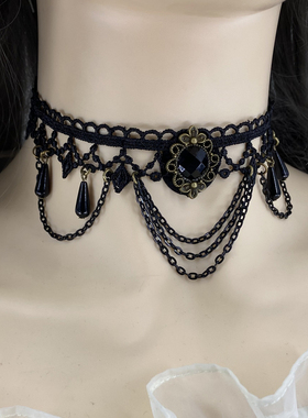 Lolita洛丽塔原创黑白颈链项圈