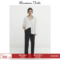 Discount season Massimo Dutti 2023 Women in the workplace Light cooked commuter OL Wind fine striped Pleated Suit Trousers 05068546802