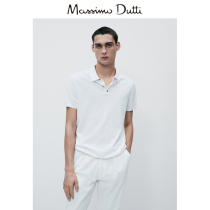 Massimo Dutti Mens Clothing 2023 Fall New Minimalist Casual Business Comfort Cotton Short Sleeve Knitwear Polo Shirt 00940312250