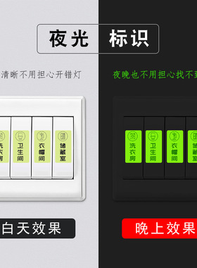 夜光开关贴纸家用装饰自粘墙