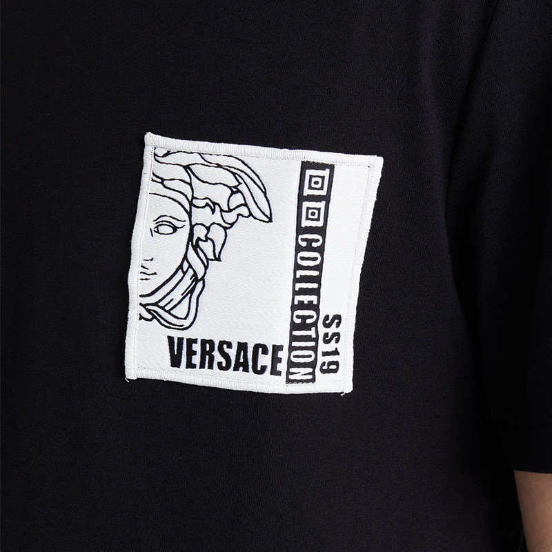 正品范思哲新款美杜莎刺绣短袖t恤 怀远海外T恤