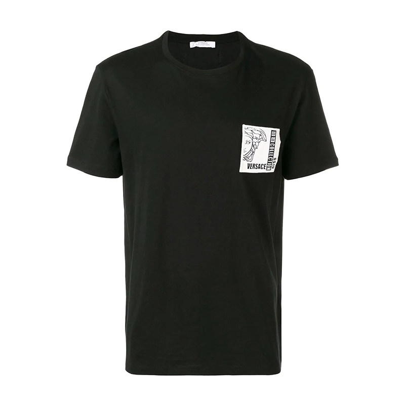 正品范思哲新款美杜莎刺绣短袖t恤 怀远海外T恤