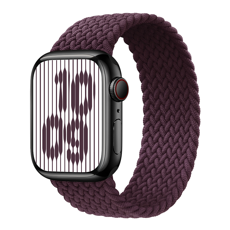 适用apple watch9手表带彩虹编织尼龙iwatch8/7/6代SE苹果手表表带s8运动s7创意s6男女款49mm潮智能腕带ultra - 图0