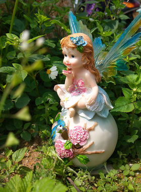 户外花园装饰花仙庭院乡村小摆件创意学生小礼物