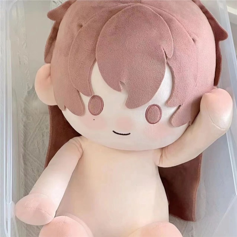 袁基棉花娃娃40cm无骨换装玩偶裸衣毛绒公仔同人周边生日礼物坐姿 - 图3