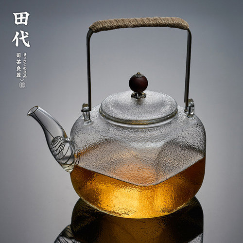 田代 耐热家用提梁玻璃茶壶烧水壶泡茶带过滤电陶炉煮茶器煮茶壶 - 图0