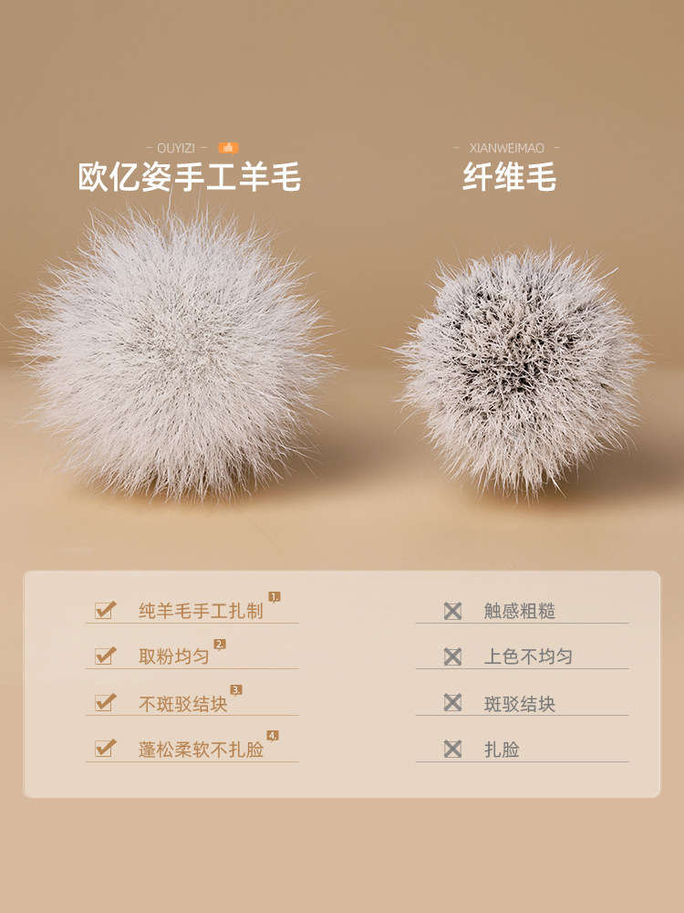 羊毛点彩小号软毛便携一支装腮红刷 oeiez欧亿姿化妆刷