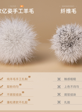 欧亿姿100%纯羊毛点彩腮红刷