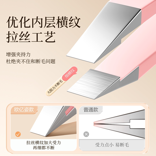 Pinzas para depilar cejas, herramientas de acero inoxidable para hombres