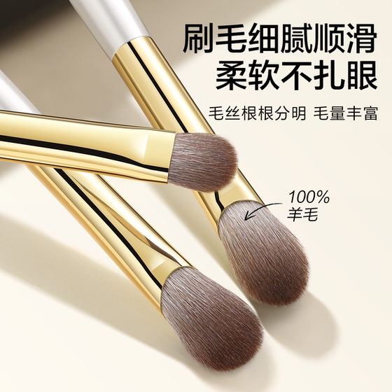 Wool eyeshadow brush set recommended by beginners for natural blending