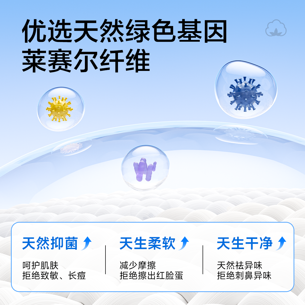 OEIEZ/欧亿姿欧亿姿渐变蓝洗脸巾一次性棉柔巾官方旗舰店50抽